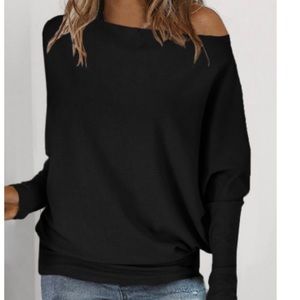 Off shoulder black top - new!